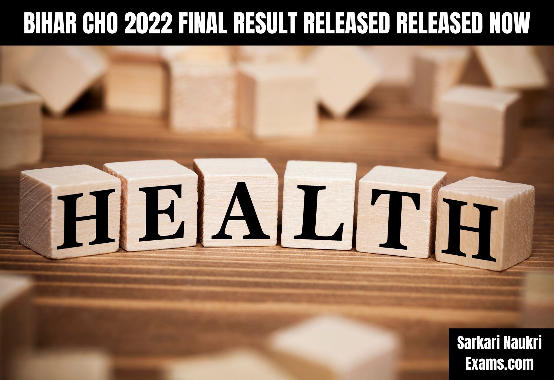 Bihar SHSB CHO Result 2022 | Download Link