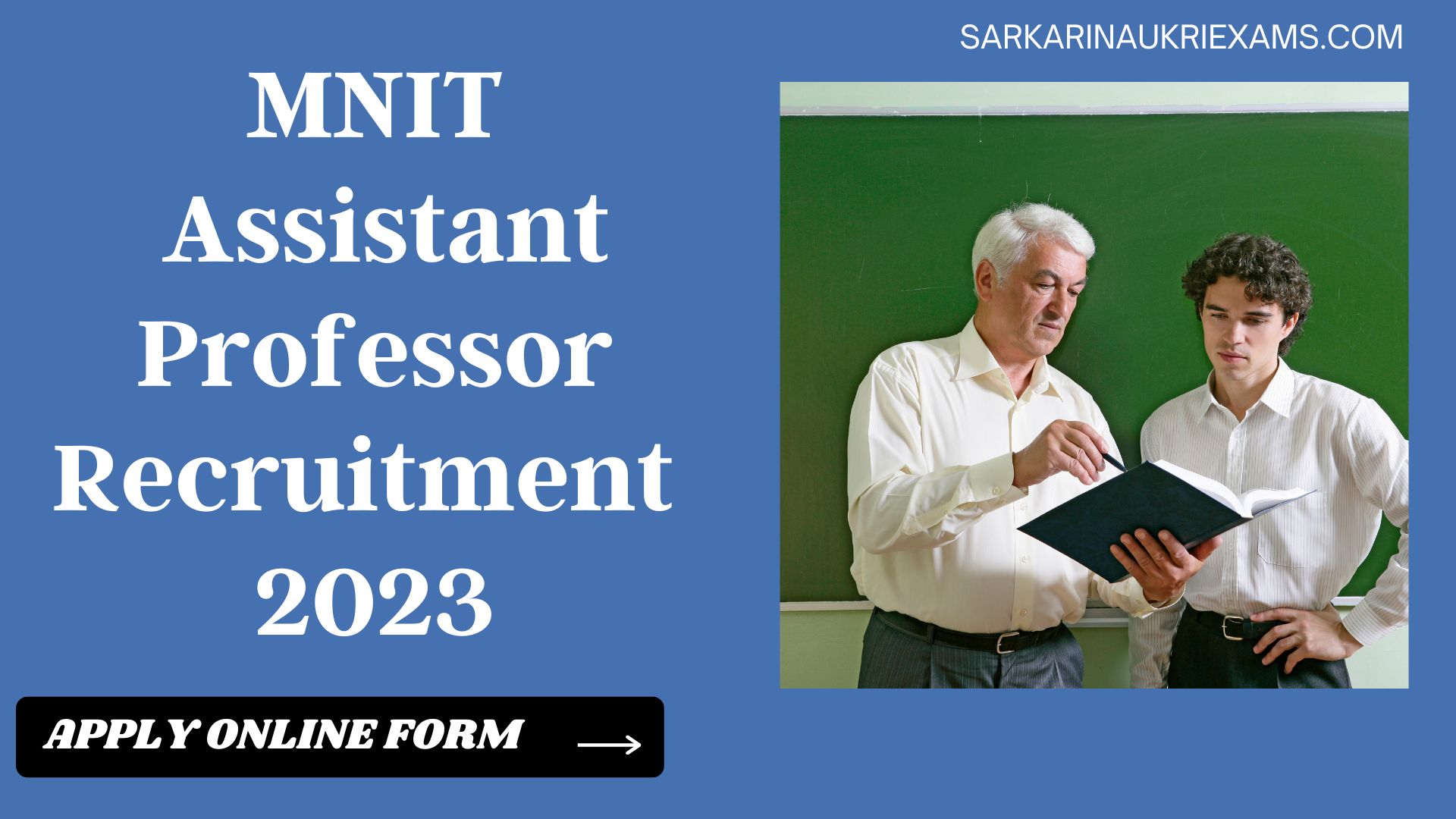 MNIT Assistant Professor Recruitment 2023 | 201 Post Vacancy Apply Online
