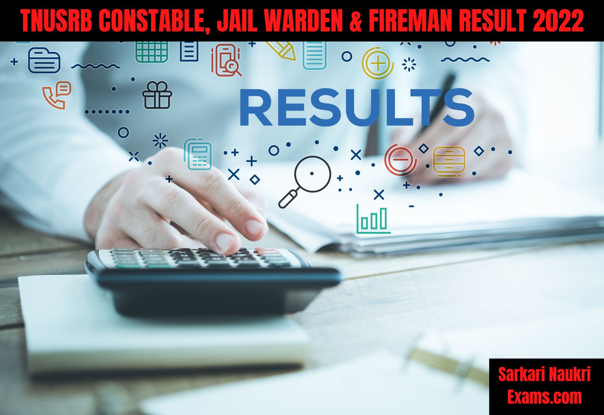 TNUSRB Constable, Jail Warden & Fireman Written Exam Result 2022 (OUT)