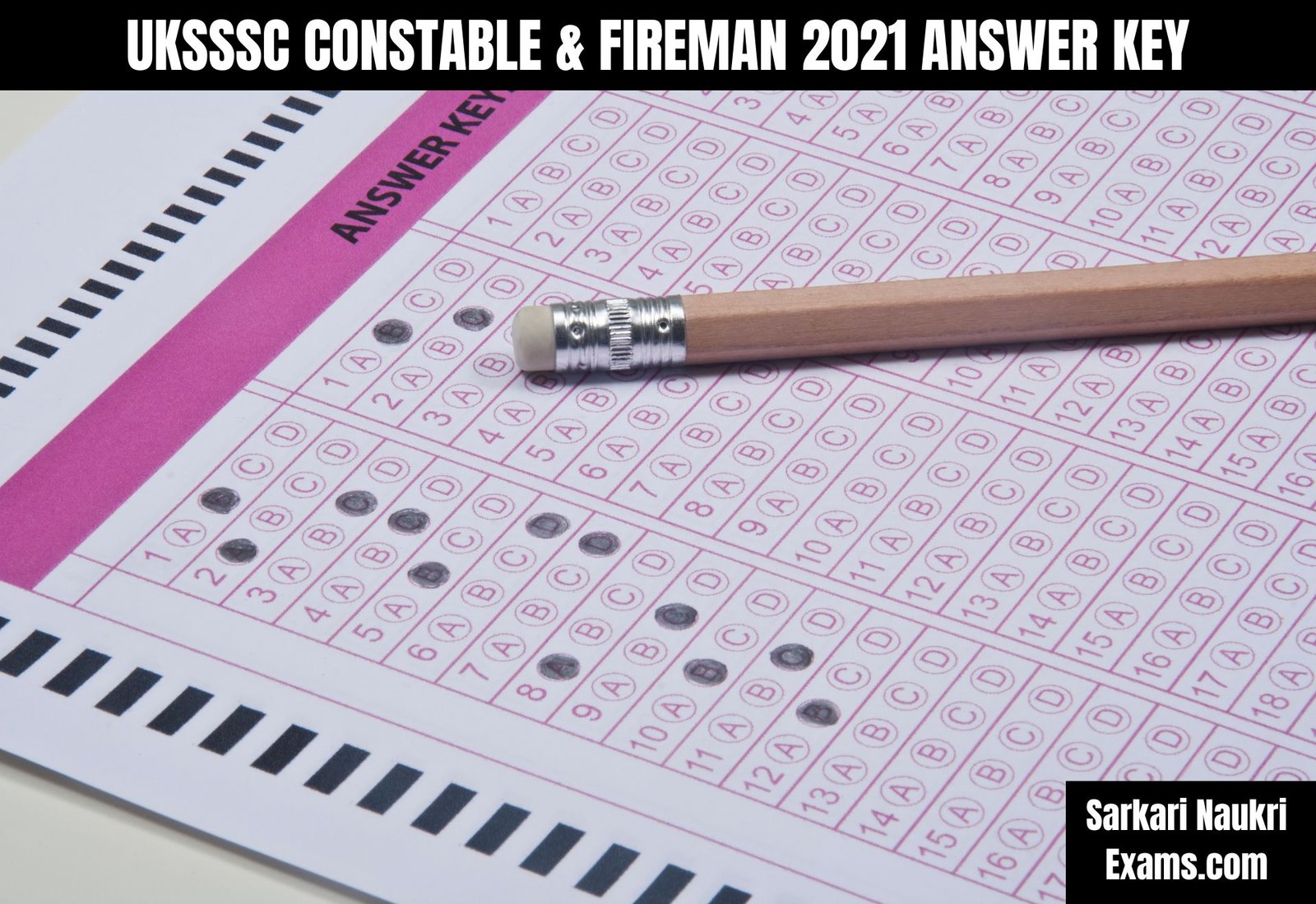 UKSSSC Constable & Fireman 2021 Answer Key (OUT) | PDF Download Link, Cut Off