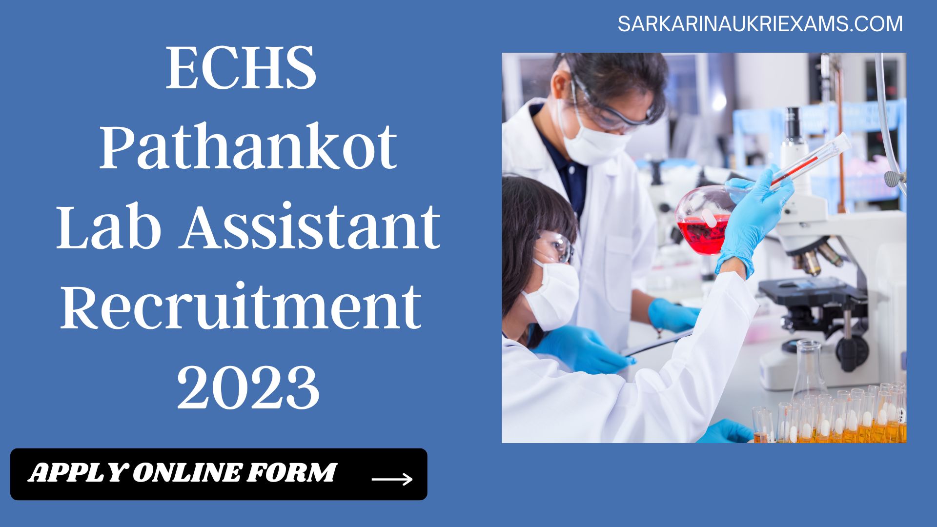 ECHS Pathankot Lab Assistant Recruitment 2023 | 09 Post Notification Apply Online 