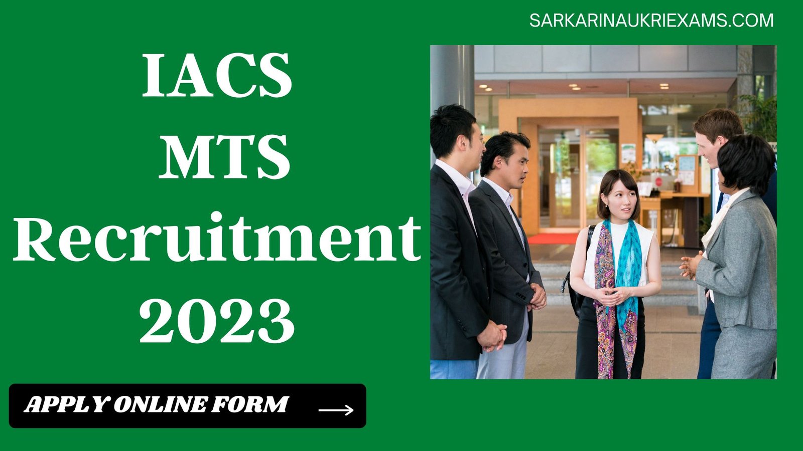 IACS MTS Recruitment 2023 | 10 Post Vacancy Apply Online