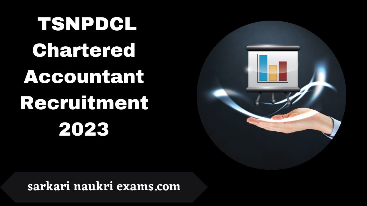 TSNPDCL Chartered Accountant (CA)Recruitment 2023 |157 Vacancy Online Form