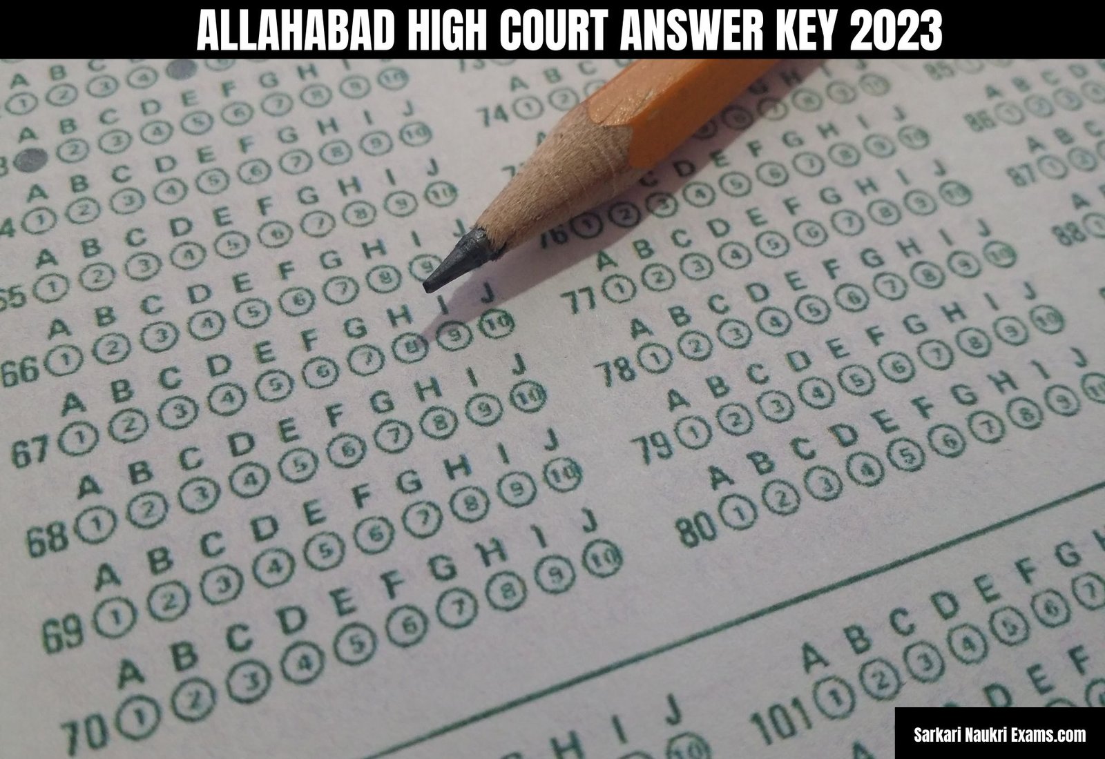 Allahabad High Court Stenographer, Junior Assistant, Driver, Group D Answer Key 2023 (OUT) | Download Link