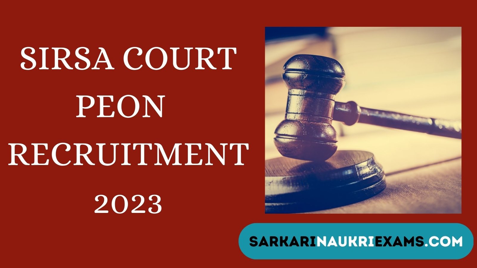 Sirsa Court Peon Recruitment 2023 | 10 Post Vacancy Apply Online
