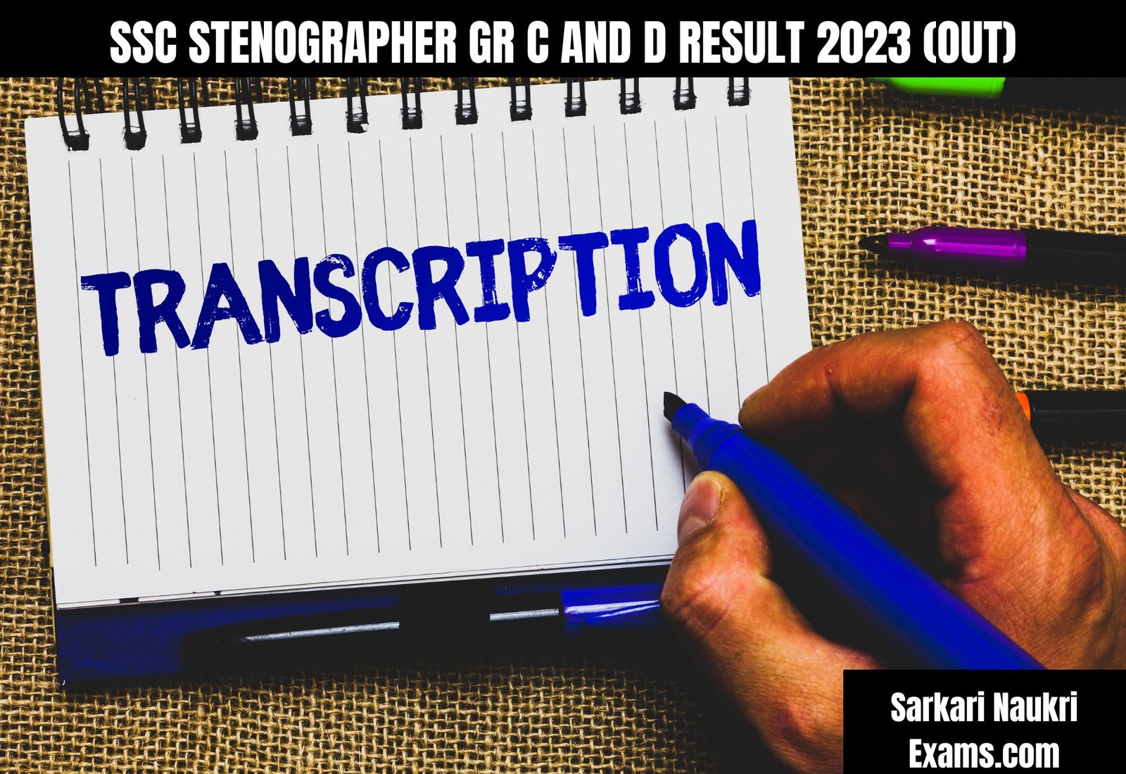 SSC Stenographer Gr C and D Result 2023 (OUT) | Download Link, Cut Off