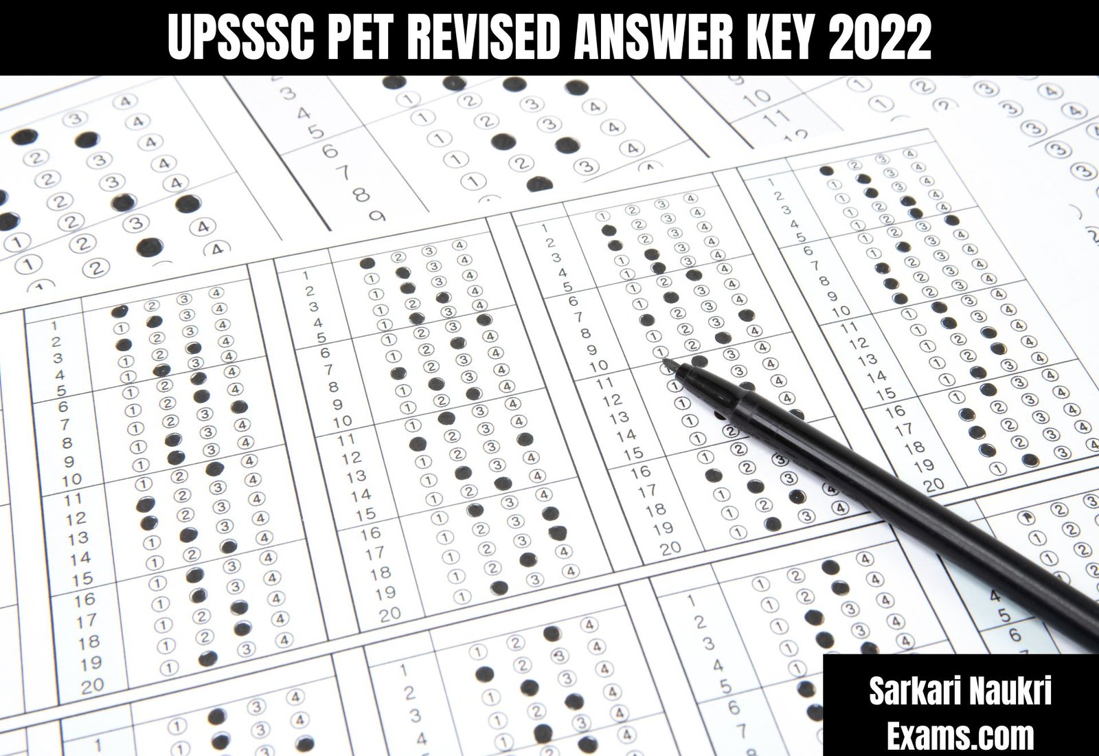 UPSSSC PET Revised Answer Key 2022 Released | PDF Download Link