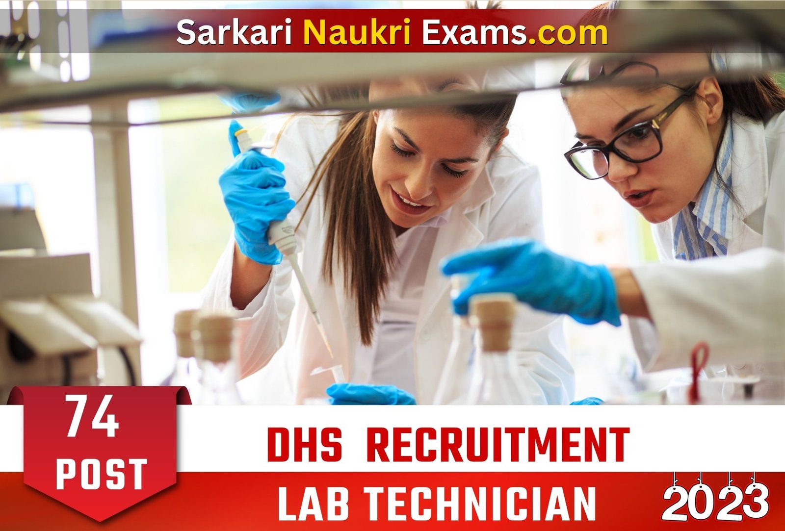 DHS Lab Technician Recruitment 2023 | 74 Post Vacancy Apply Online