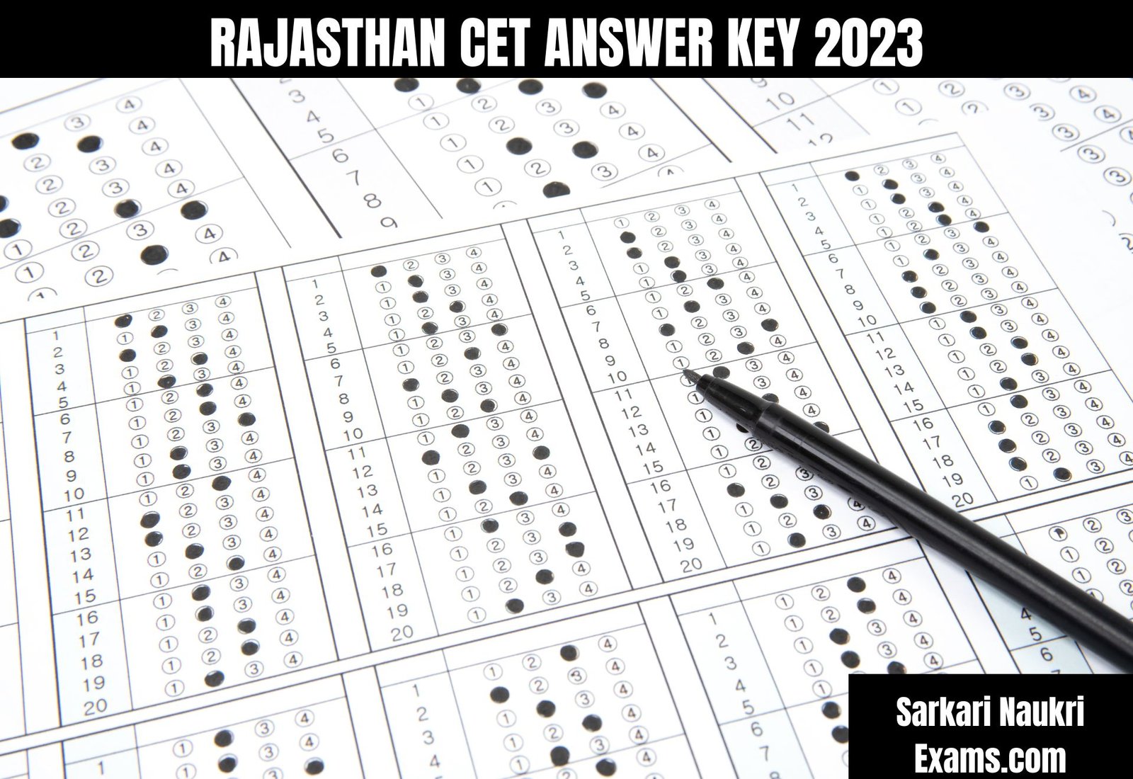Rajasthan CET Answer Key 2023 (OUT) | PDF Download Link