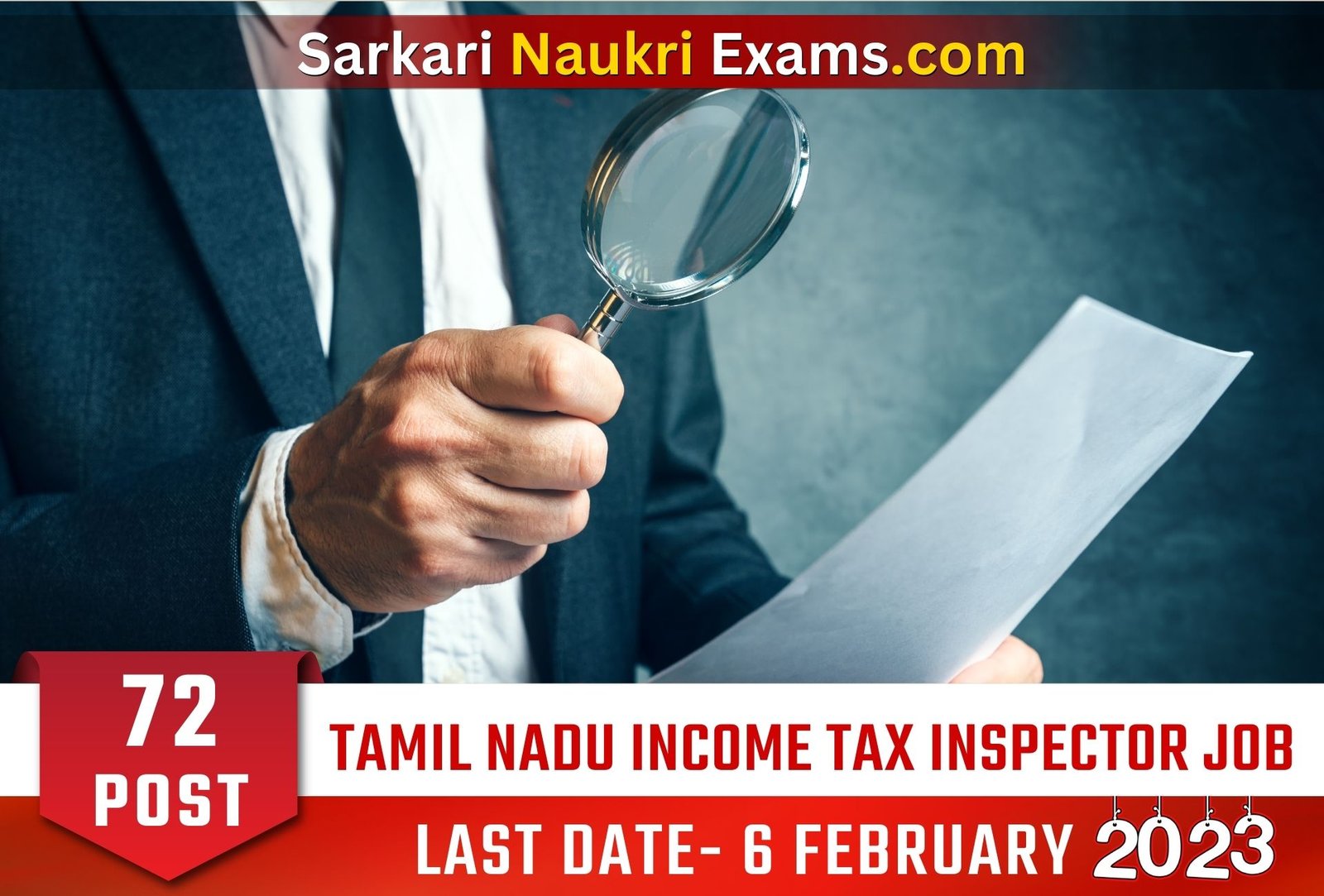 Tamil Nadu Income Tax Inspector Recruitment Notification 2023 | Salary Up To 115700/-