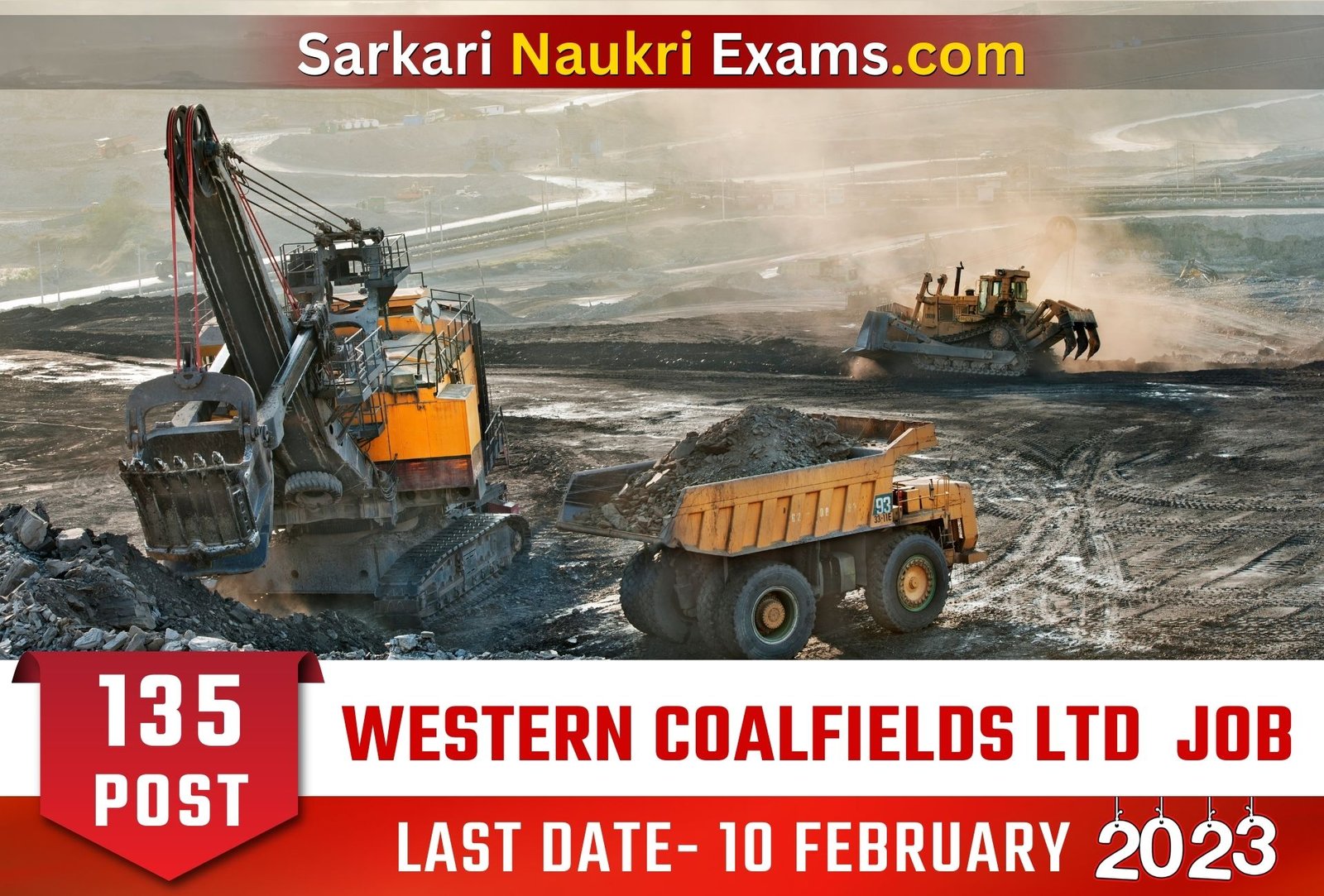Western Coalfields Ltd Mining Sirdar, Surveyor Recruitment Form 2023 | Last Date 10 February 