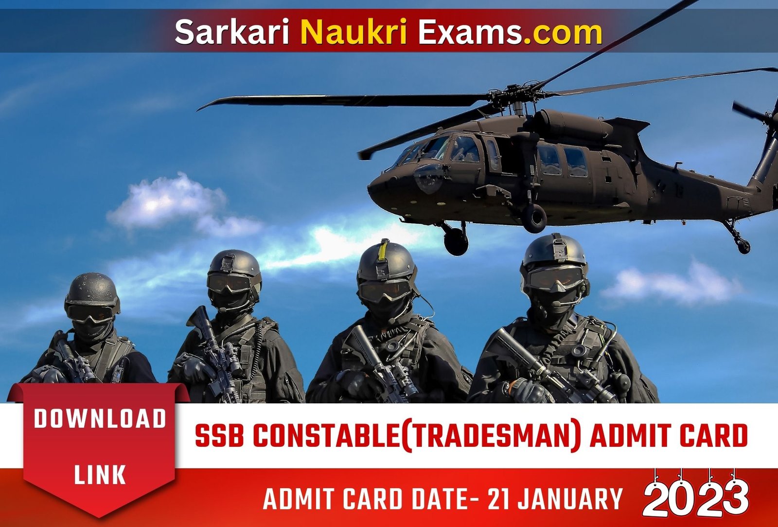 SSB Constable(Tradesman) Admit Card 2023 (OUT) | Download Link, Exam Date