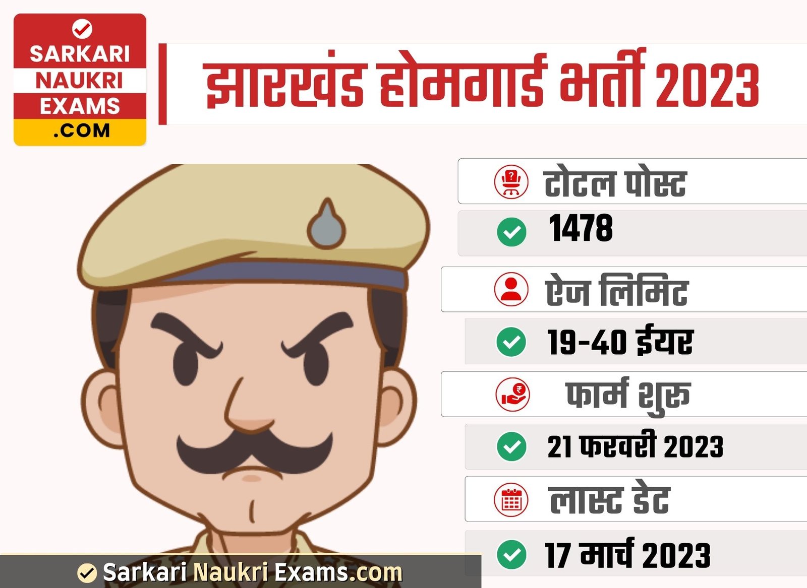 Jharkhand Home Guard Recruitment Form 2023 | Last Date 17 March