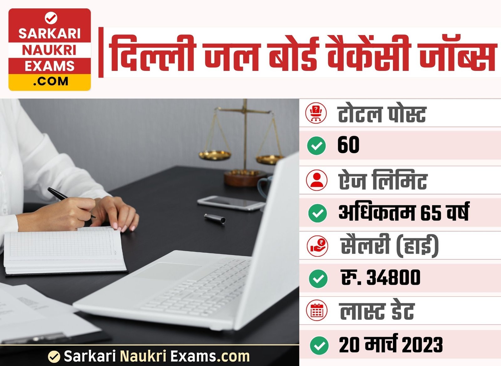 Delhi Jal Board Recruitment 2023 | Junior Accounts Officer (JAO) Vacancy Form