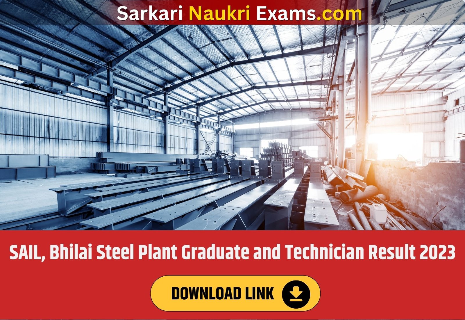 SAIL, Bhilai Steel Plant Graduate and Technician Result 2023 | Merit List