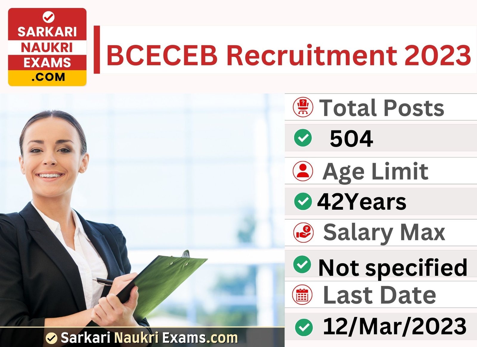 BCECEB Senior Resident/ Tutor Recruitment 2023 | 504 Vacancy Online Form 