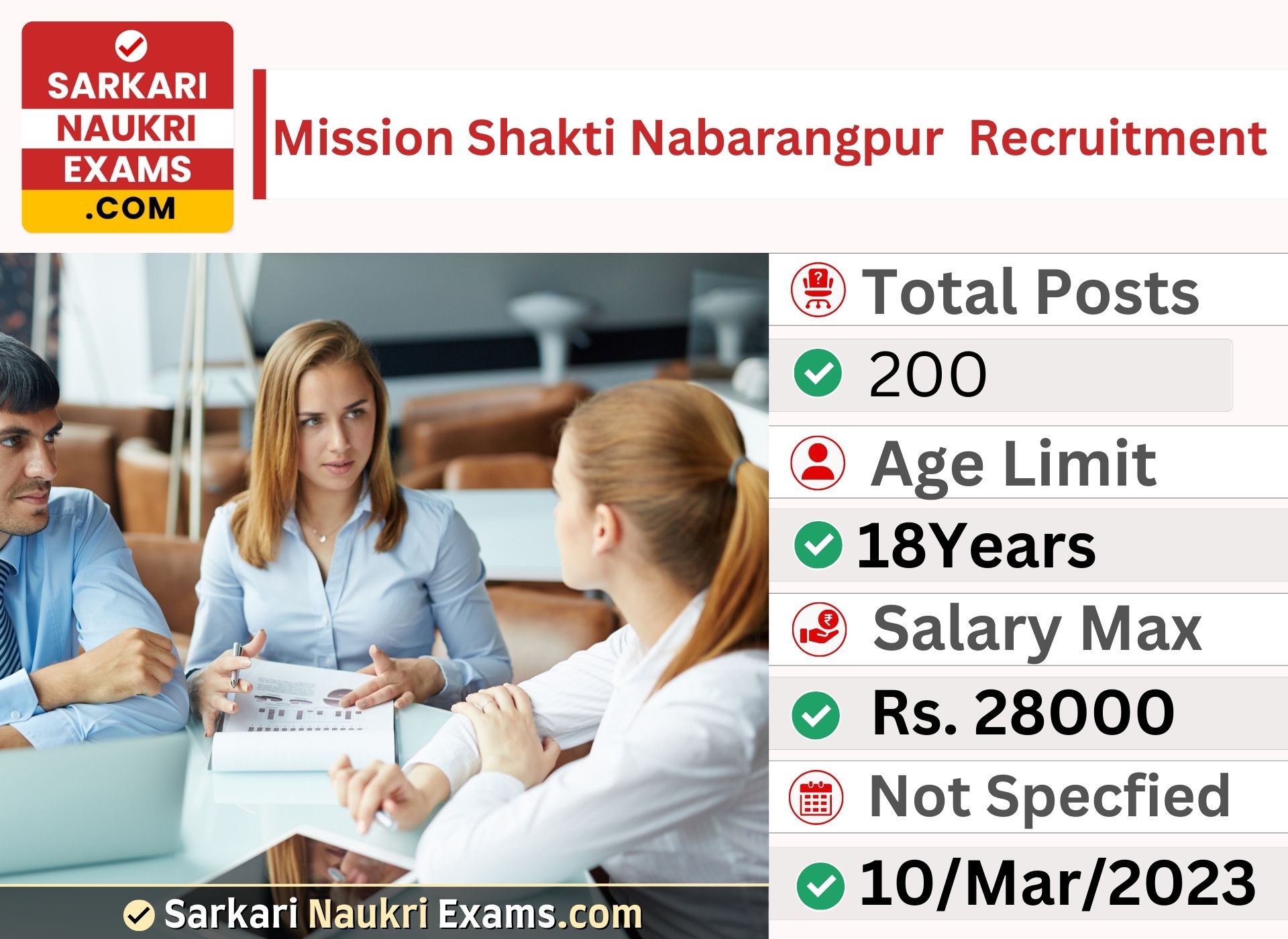 Mission Shakti Nabarangpur Admit Card 2023 | Download Link, [Exam Date]
