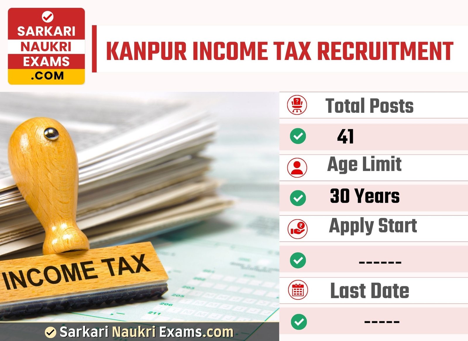 Kanpur Income Tax Inspector, Assistant, MTS Recruitment Form 2023