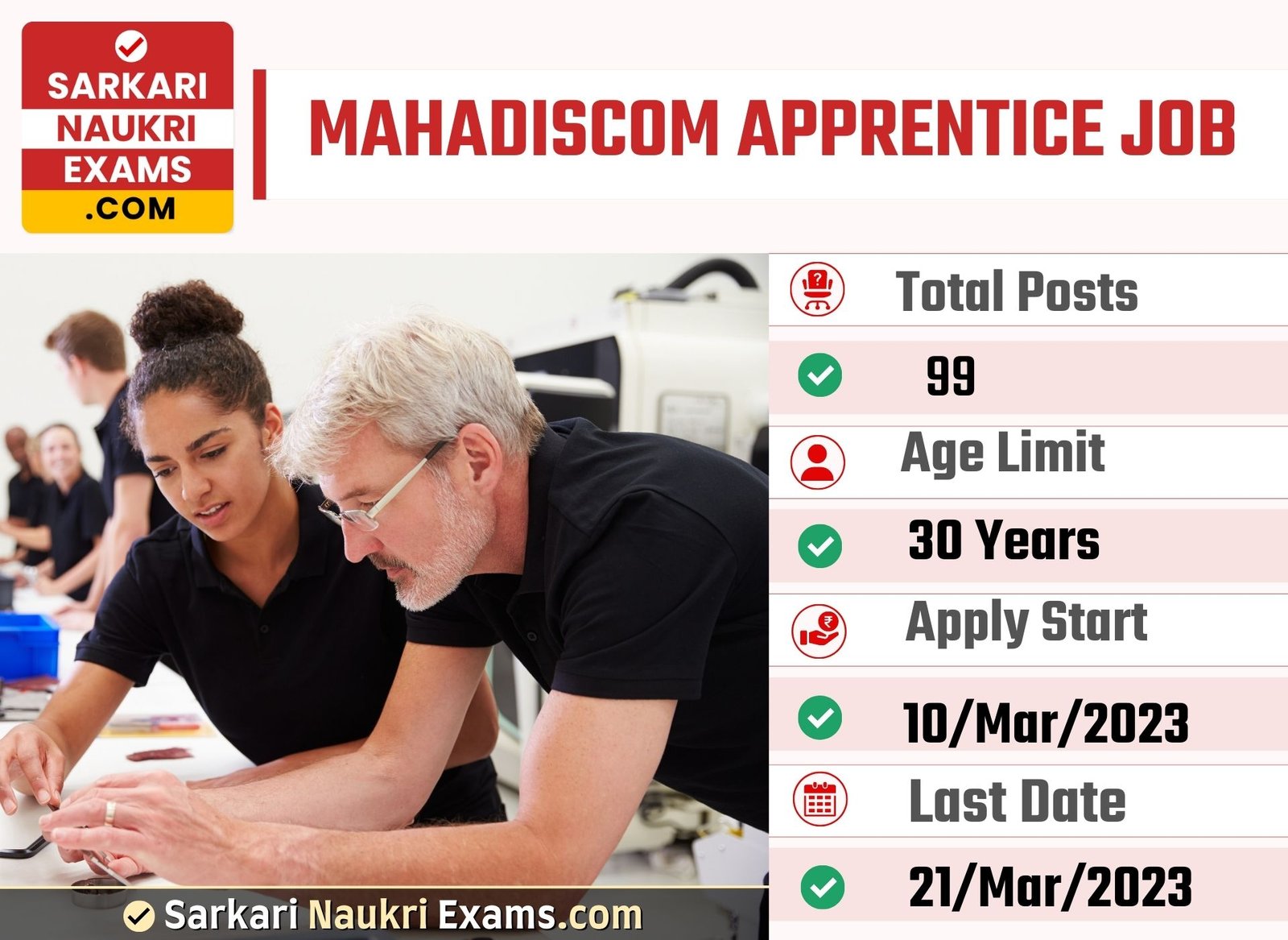 MAHADISCOM Apprentice Recruitment Form 2023 | Last Date 21 March