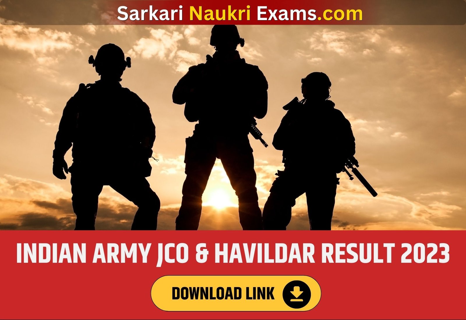 Indian Army JCO & Havildar Result 2023 | Download Link, [Merit List]
