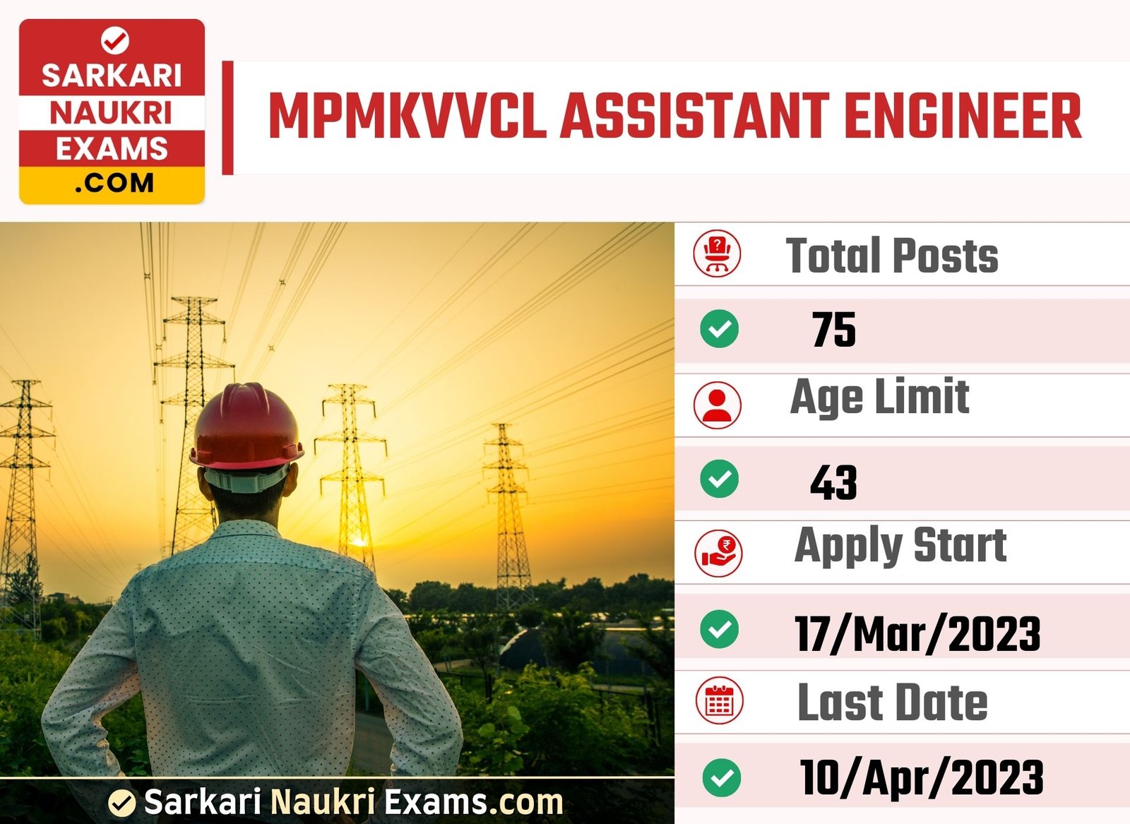 MPMKVVCL Assistant Engineer Recruitment 2023 | AE Online Form