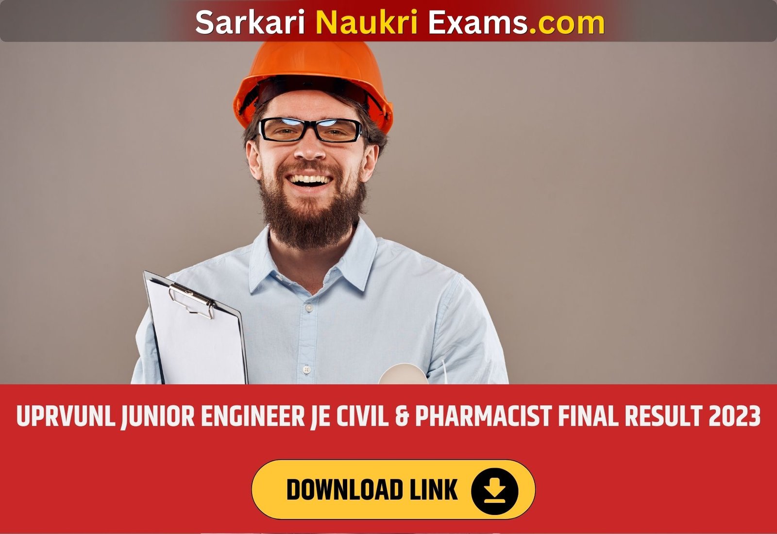UPRVUNL Junior Engineer JE Civil & Pharmacist Final Result 2023(OUT) | Download Link, Cut Off