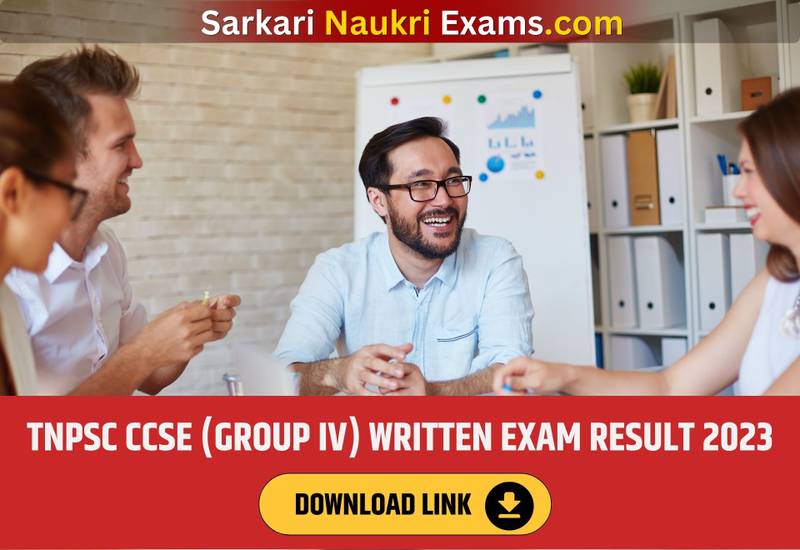 TNPSC CCSE (Group IV) Written Exam Result 2023(OUT) | Download Link, Merit List