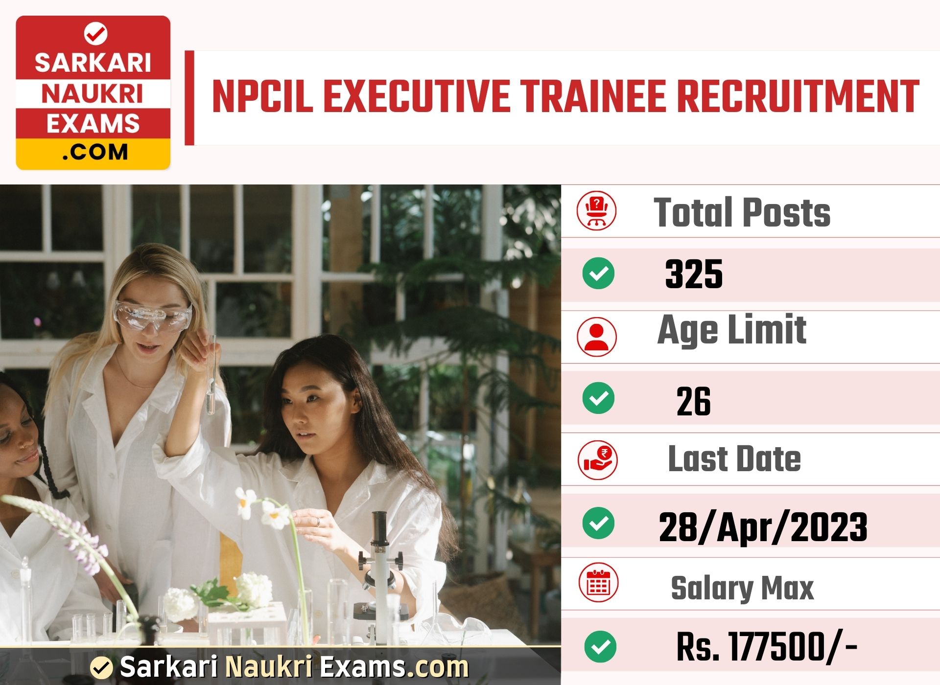 NPCIL Executive Trainee Recruitment Form 2023 | Last Date 28 April