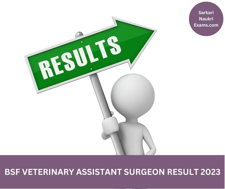 BSF Veterinary Assistant Surgeon Result 2023 | Download Link, Cut Off