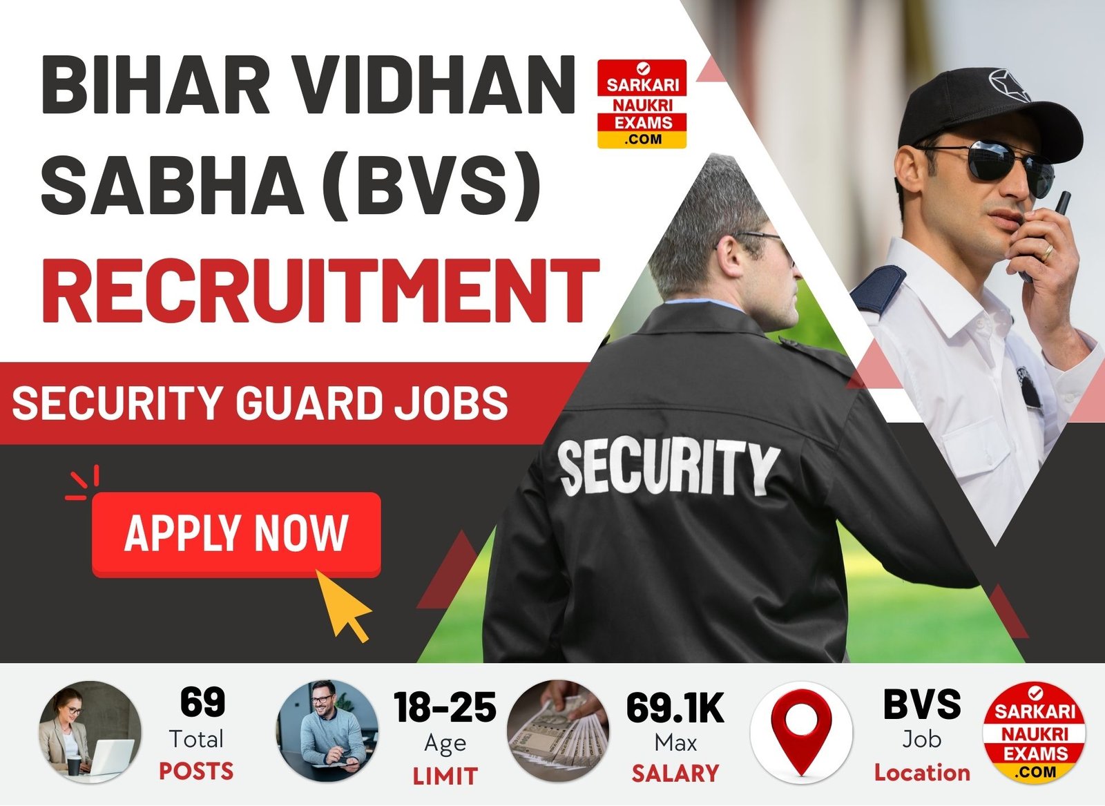 Bihar Vidhan Sabha Recruitment 2023 | BVS Security Guard (Group D) Vacancy