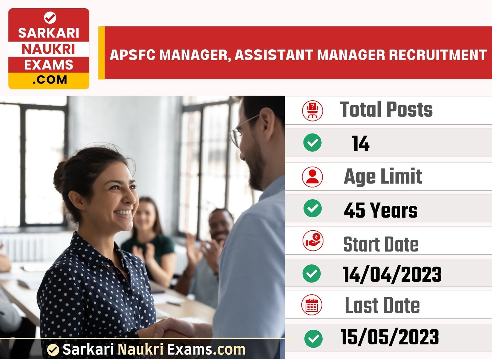 APSFC Manager, Assistant Manager Recruitment Notification 2023 | Last Date 15 May