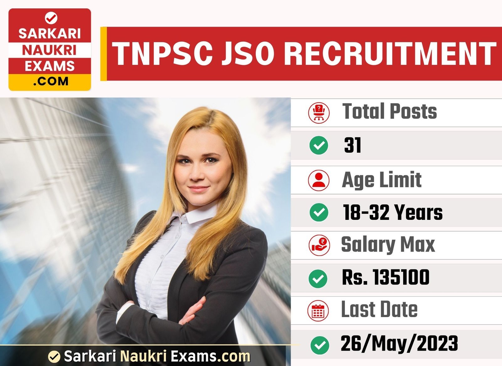 TNPSC Junior Scientific Officer (JSO) Recruitment 2023 | Salary Upto 135100/- Apply Online