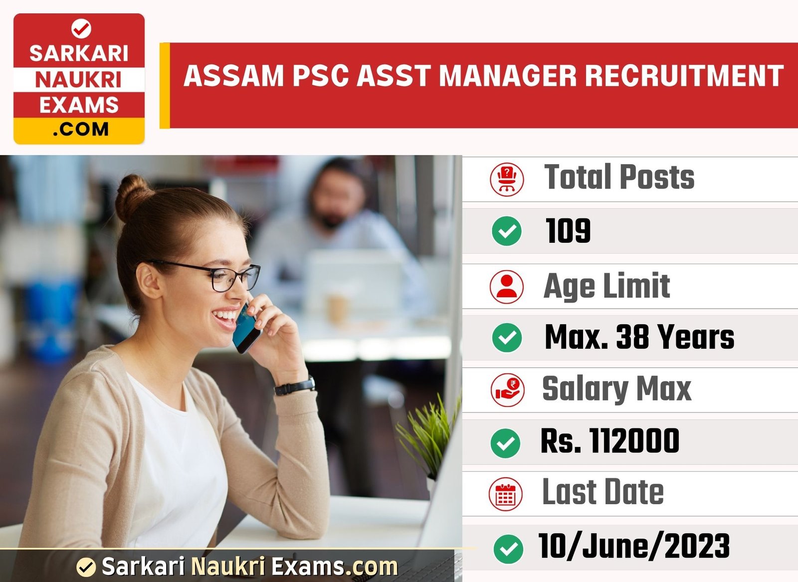 Assam PSC Asst Manager Recruitment Form 2023 | Last Date 10 June