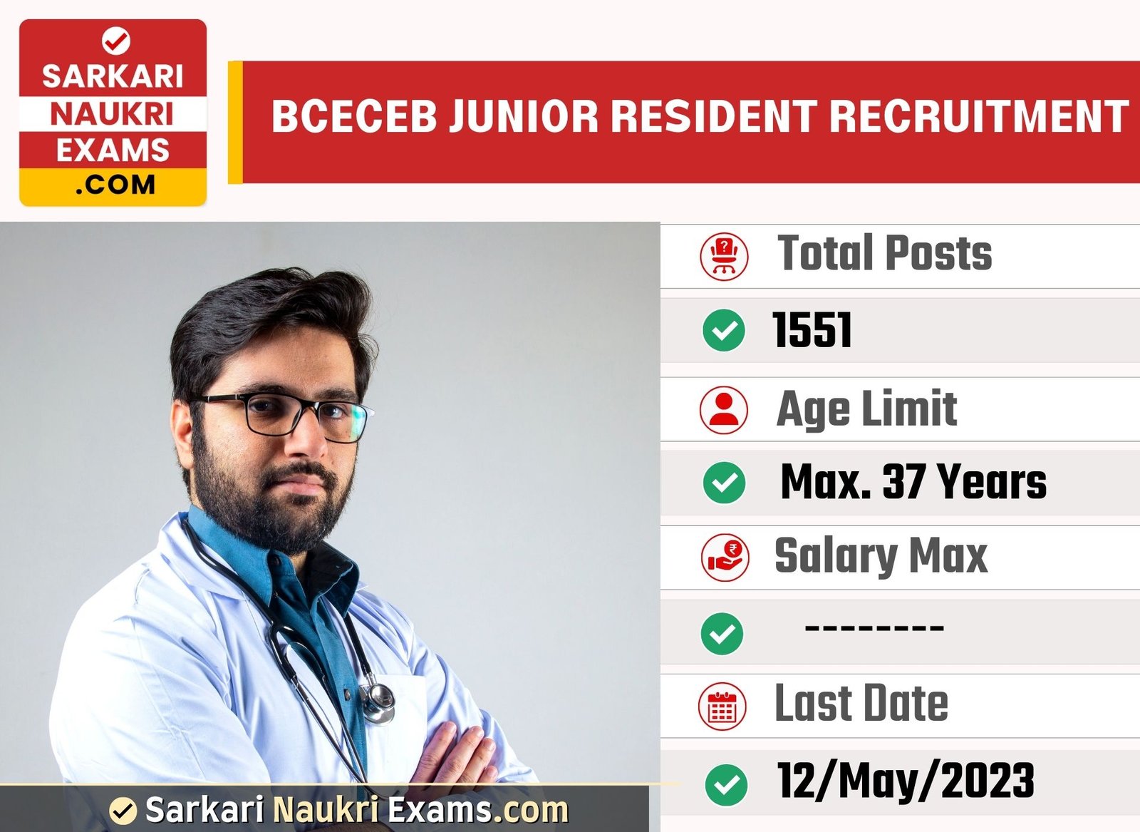 BCECEB Junior Resident Recruitment Form 2023 | Last Date 12 May