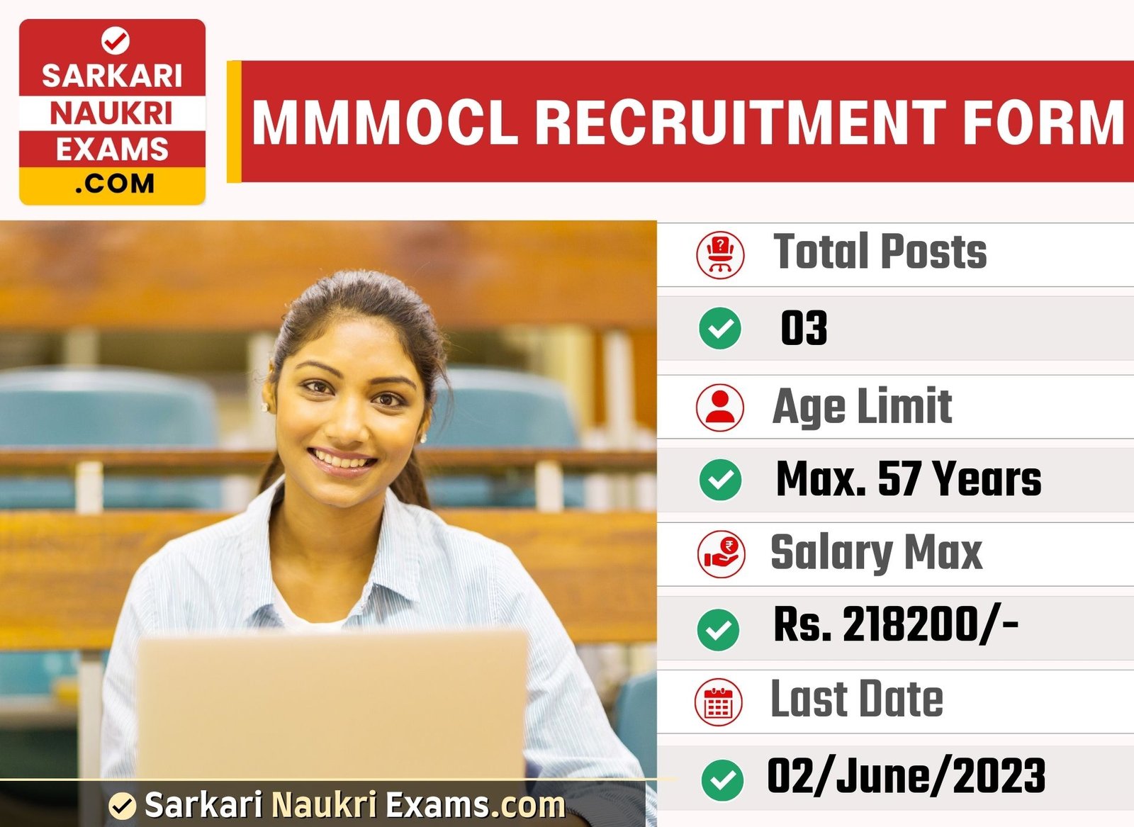 MMMOCL General Manager Recruitment 2023 | Salary Upto 218200 Apply Form