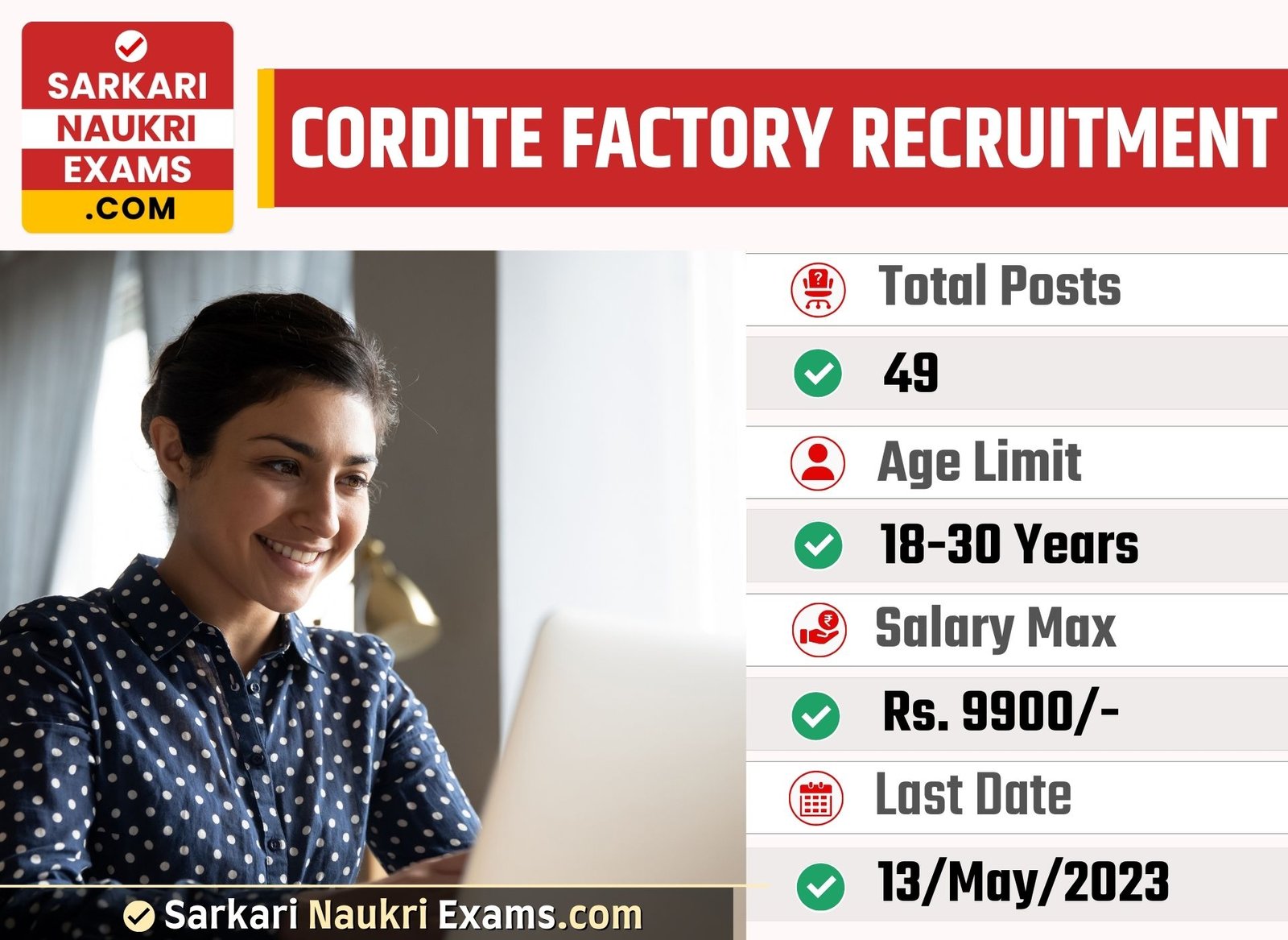 Cordite Factory Recruitment 2023 | Last Date 13 May Apply Online Form