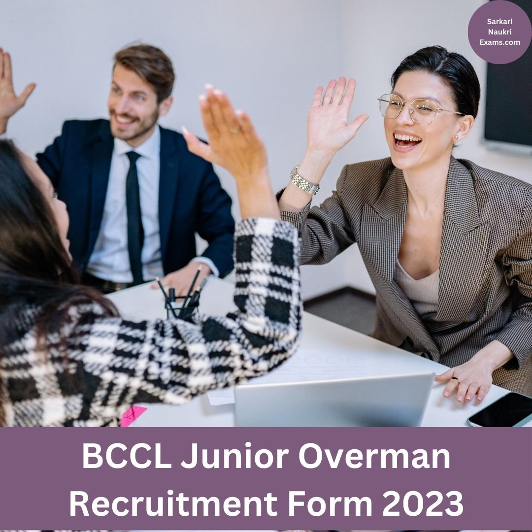 BCCL Junior Overman Recruitment Form 2023 | Last Date 25 May