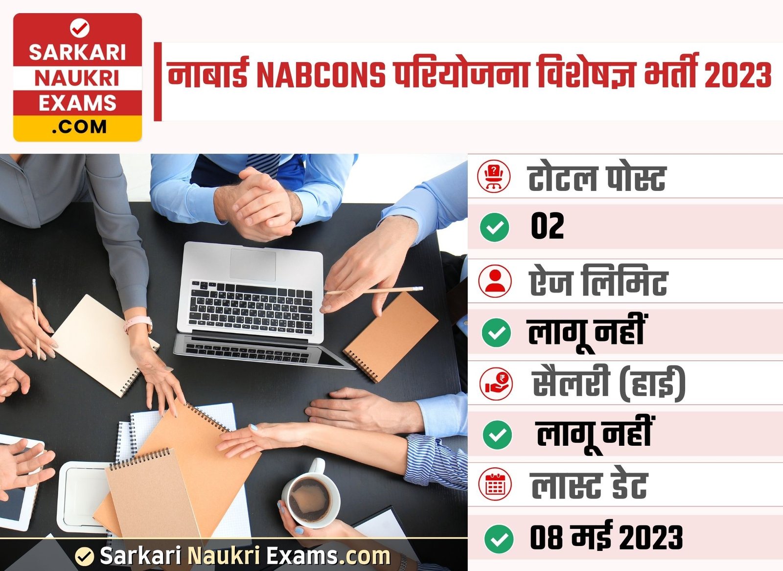 NABARD NABCONS Project Specialist Recruitment 2023 | 5 Post Last Date: 08.05.2023