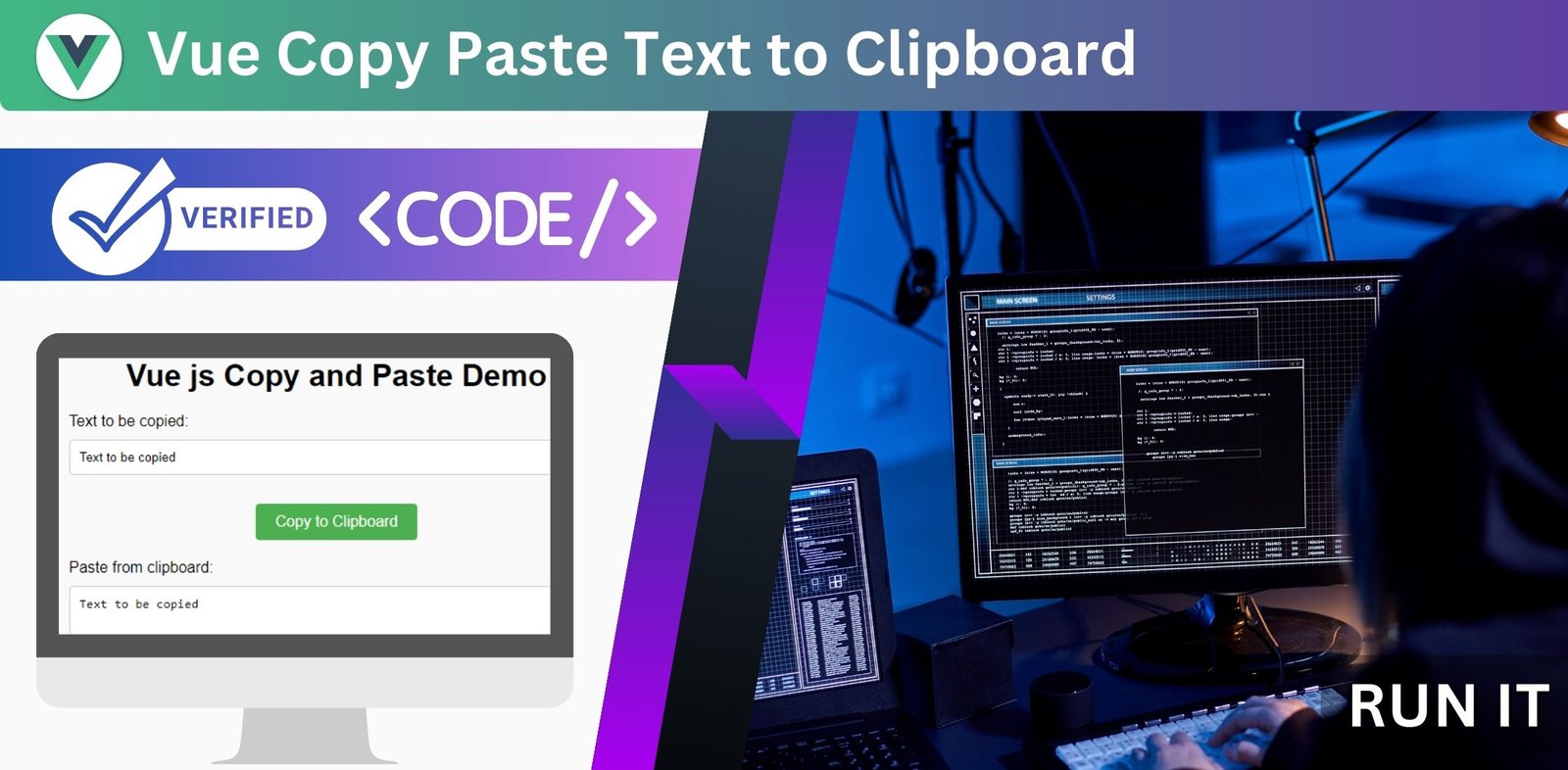Vue Copy to Clipboard onclick button | Vue Js Paste from Clipboard