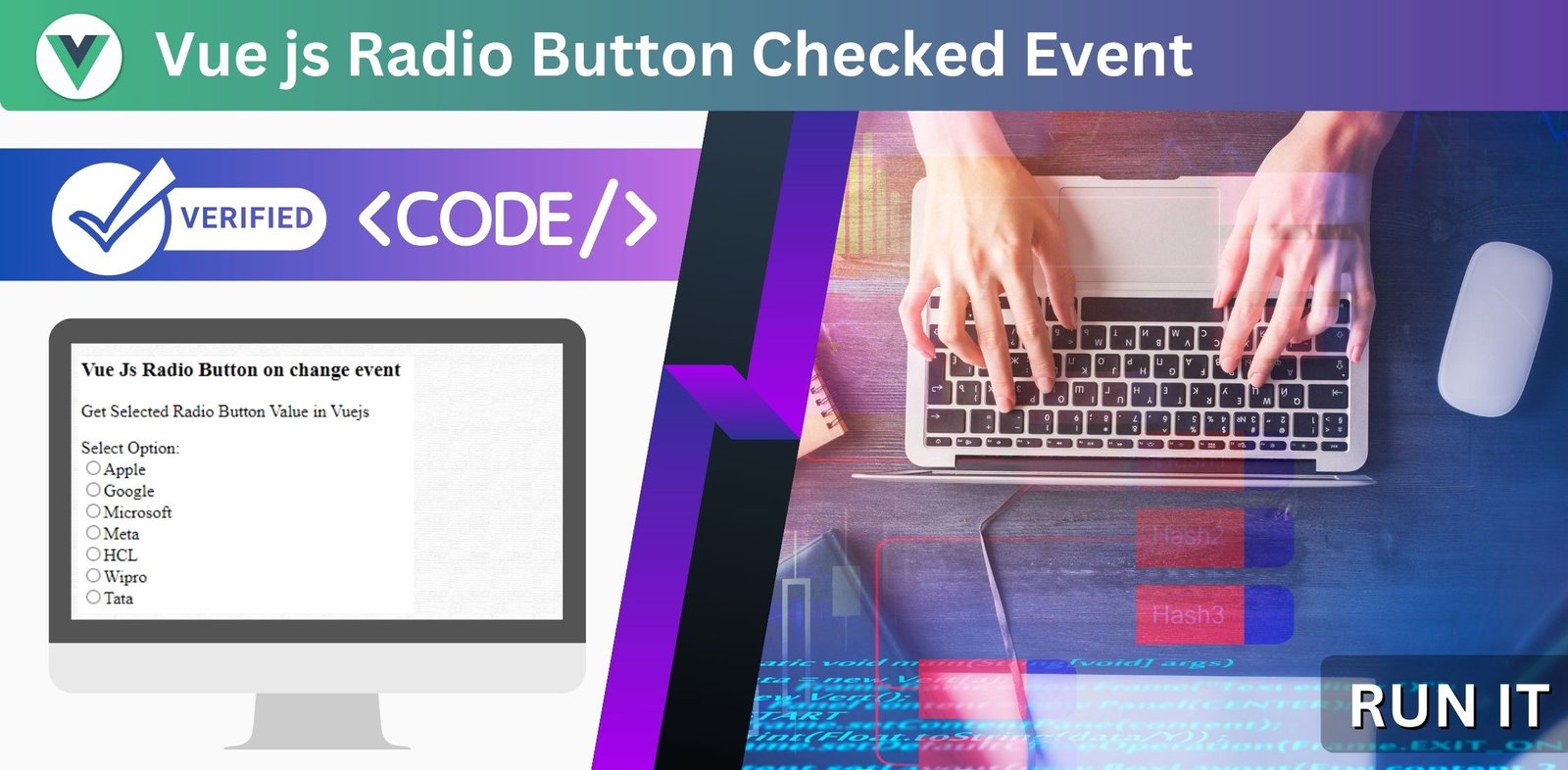 Vue js Radio Button Checked Event