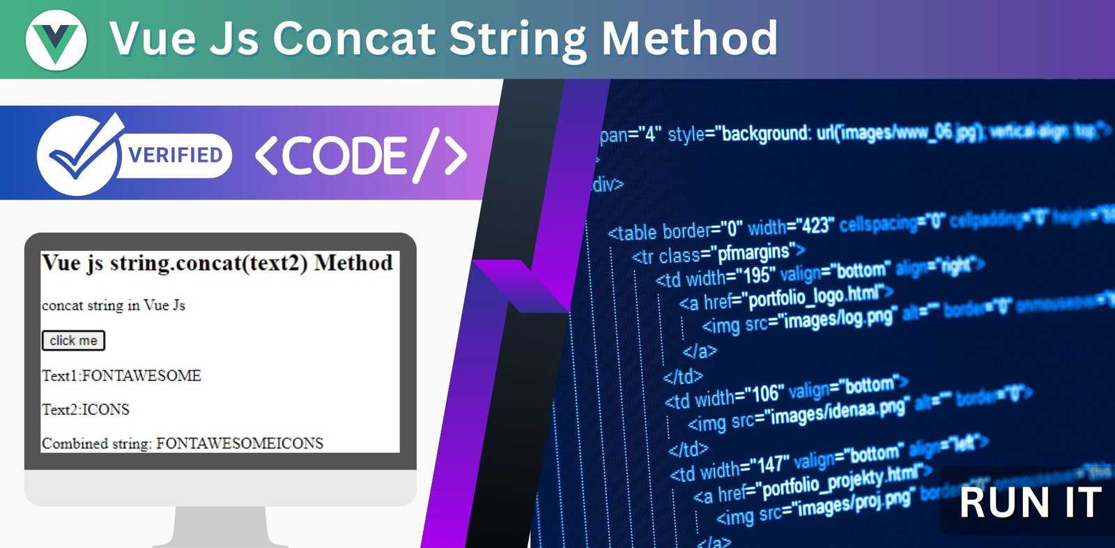 Vue Js Concat String Method