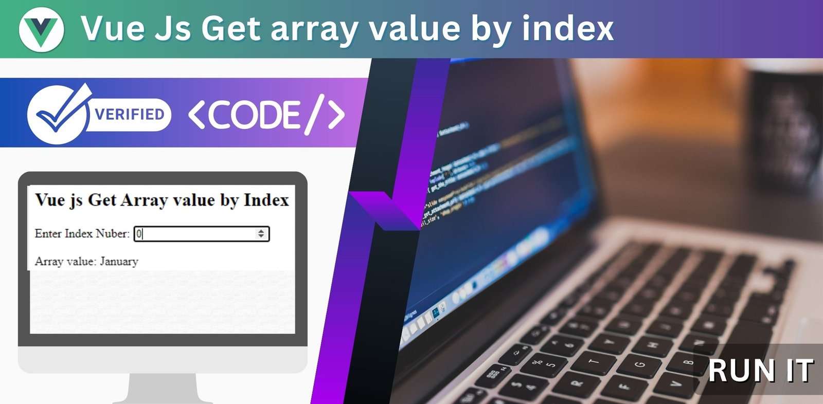 Vue Js Get array value by index 