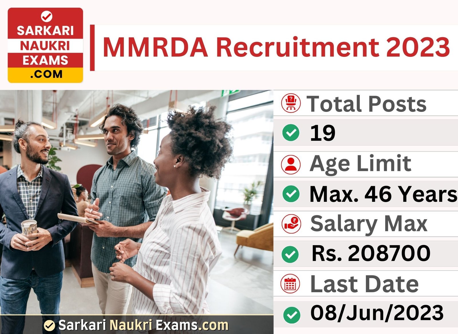 MMRDA Assistant Manager (Civil) Recruitment 2023 | Salary Upto 208700/- Apply Offline Form