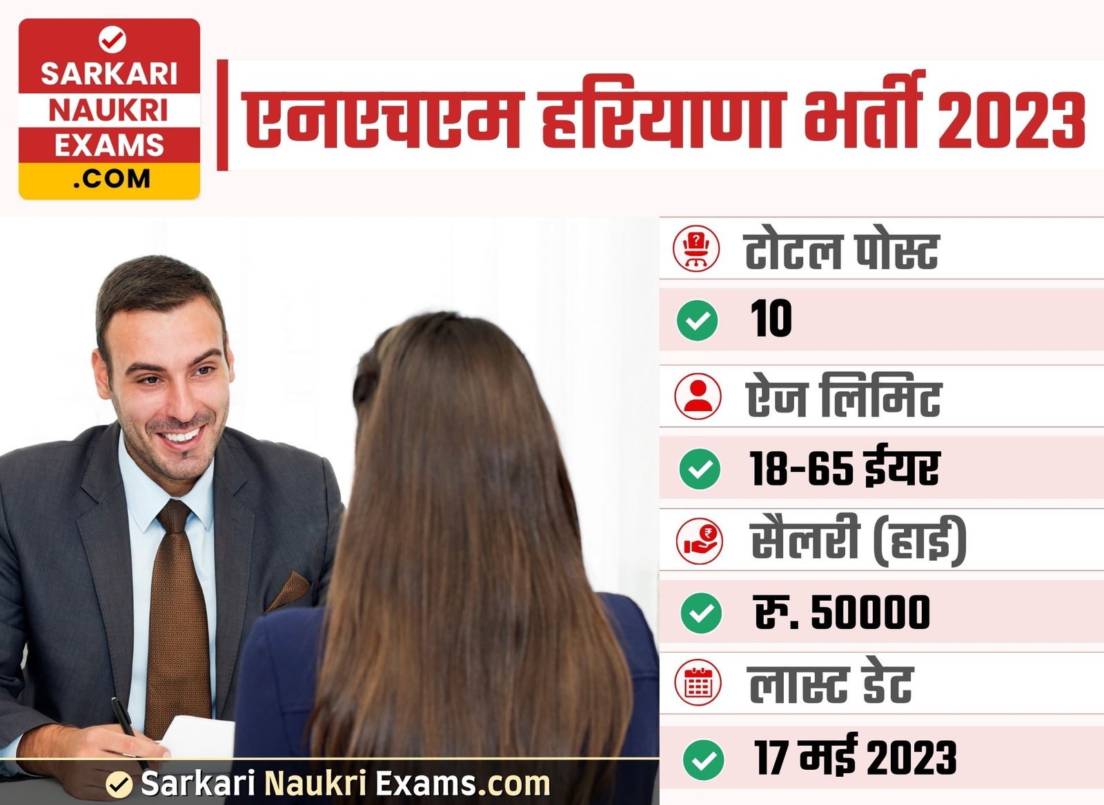 NHM Haryana Medical Officer (MO) Recruitment 2023 | Last Date 17 May Offline Form