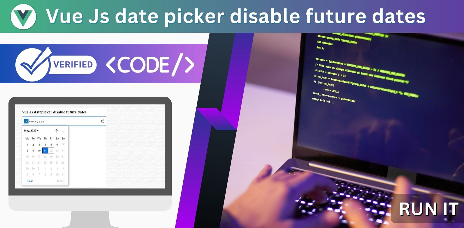 Vue Js datepicker disable future dates