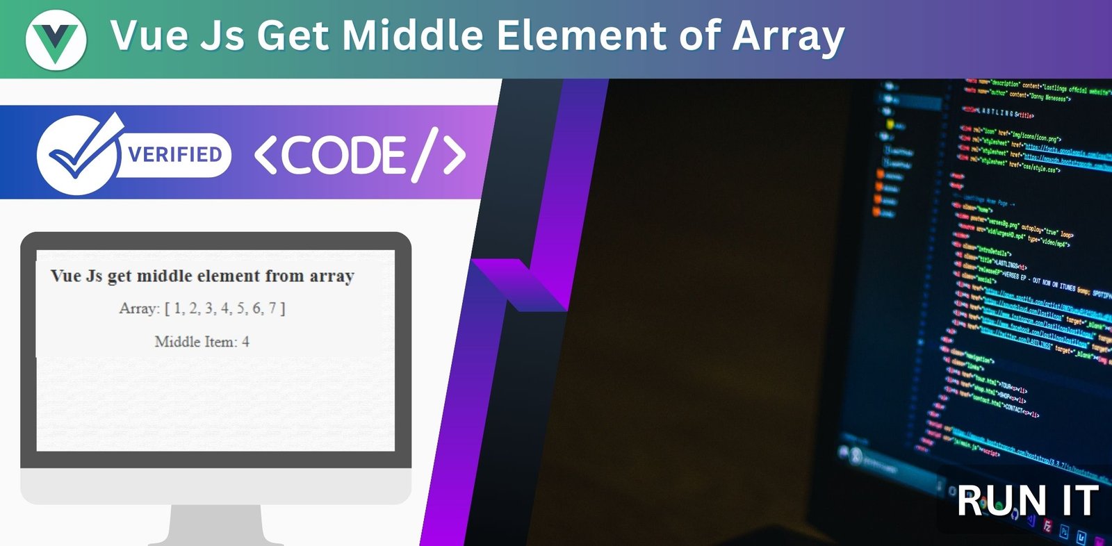 Vue Js Get Middle Element of Array