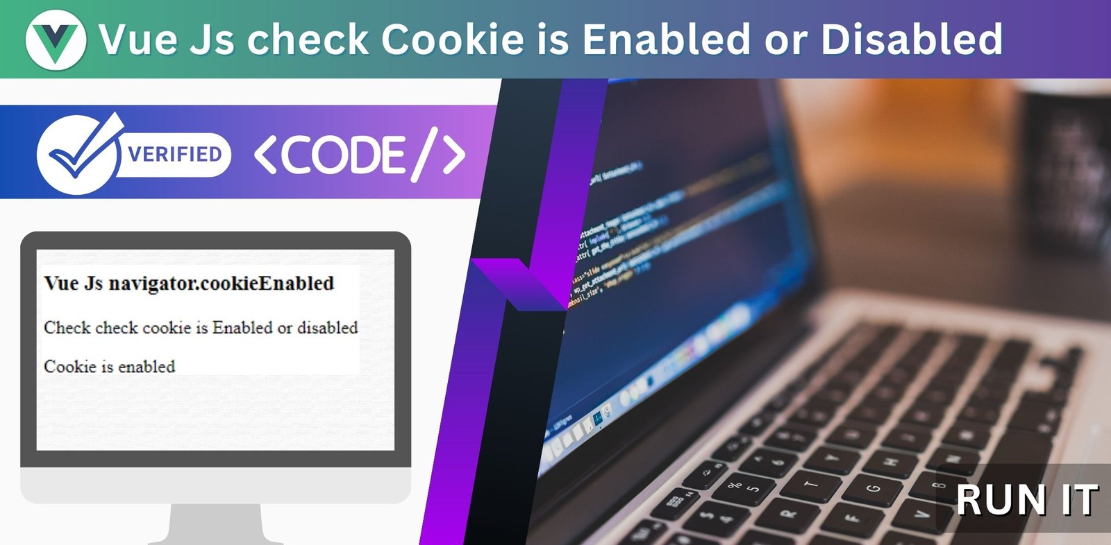 Vue Js check Cookie is Enabled or Disabled