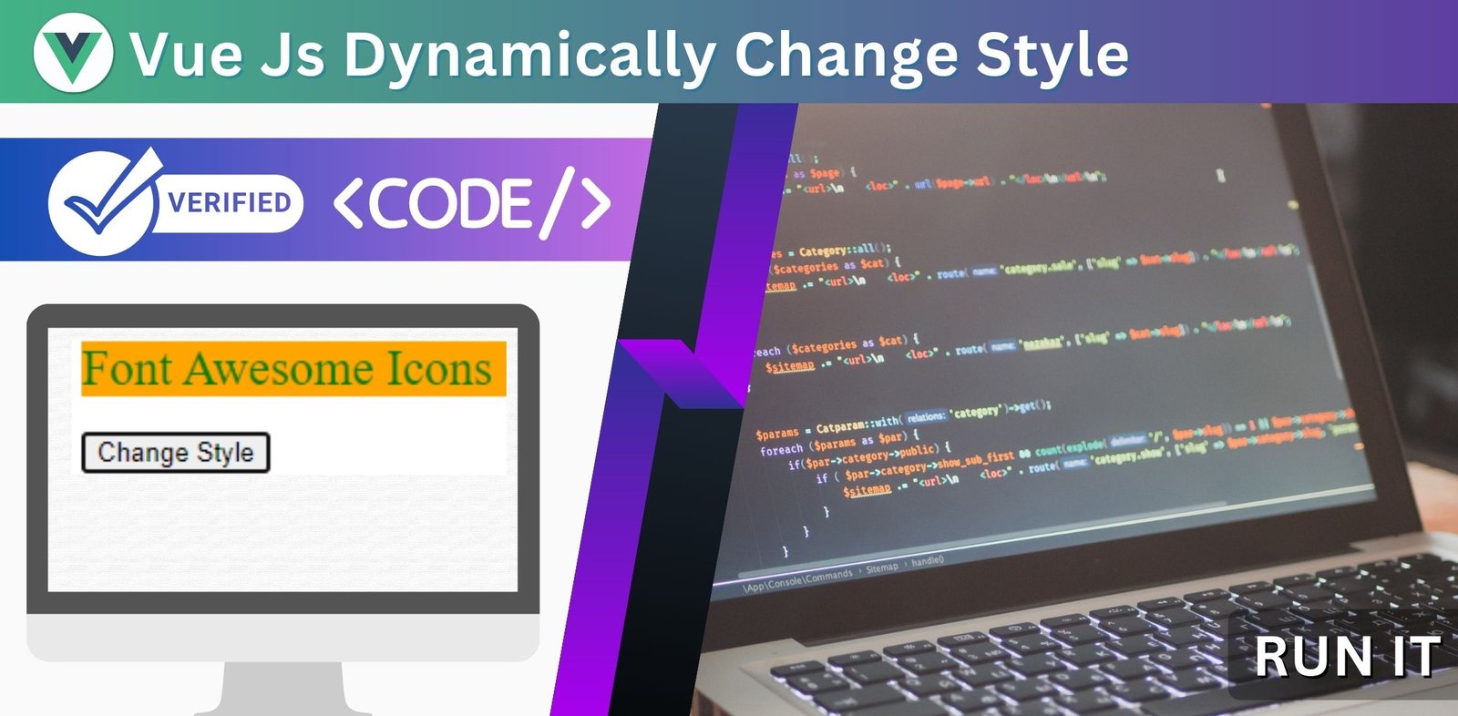 Vue Js Dynamically Change Style | Color | Font-Size 