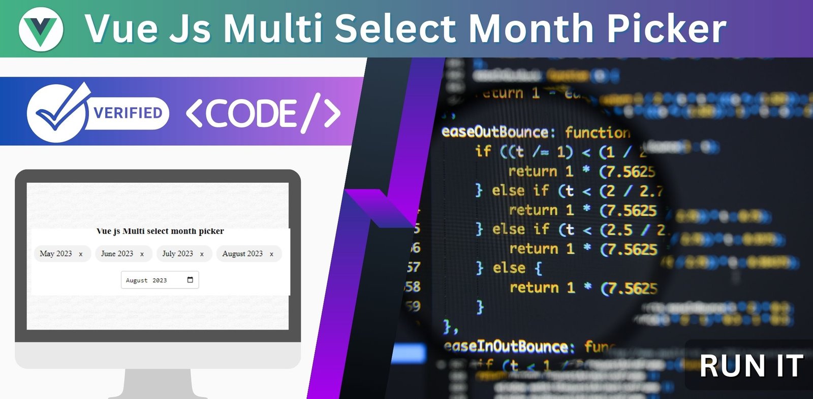 Vue Js Multi Select Month Picker