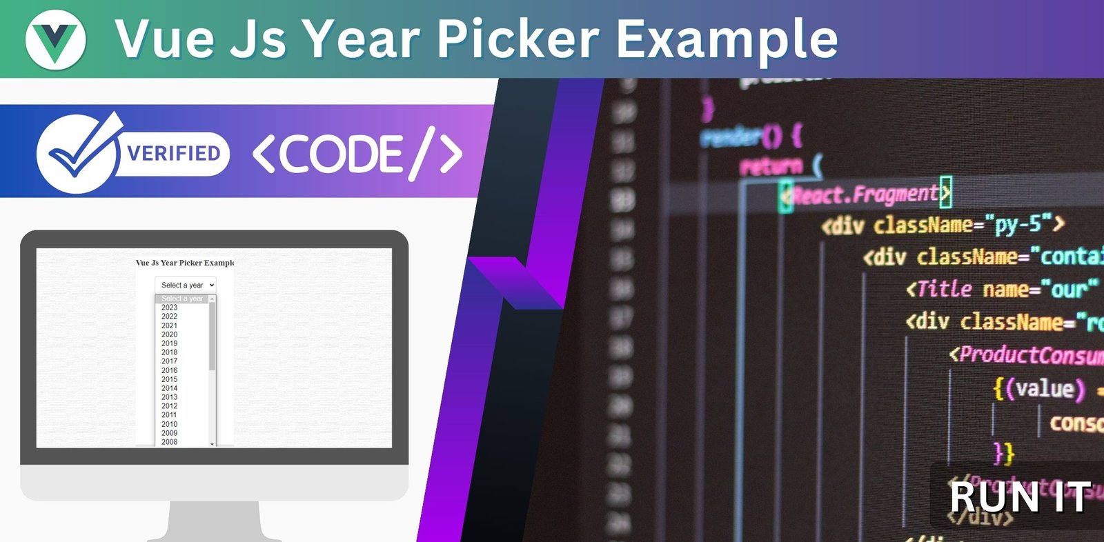 Vue Js Year Picker Example